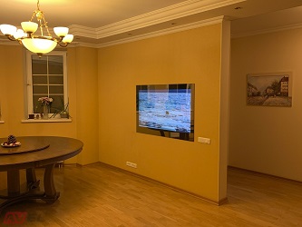 Video of installation of AVEL 55” 4K mirror TV