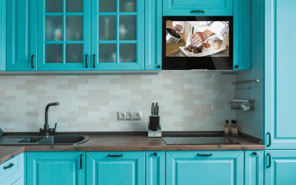 Kitchen Cabinet Televisions save space in your kitchen