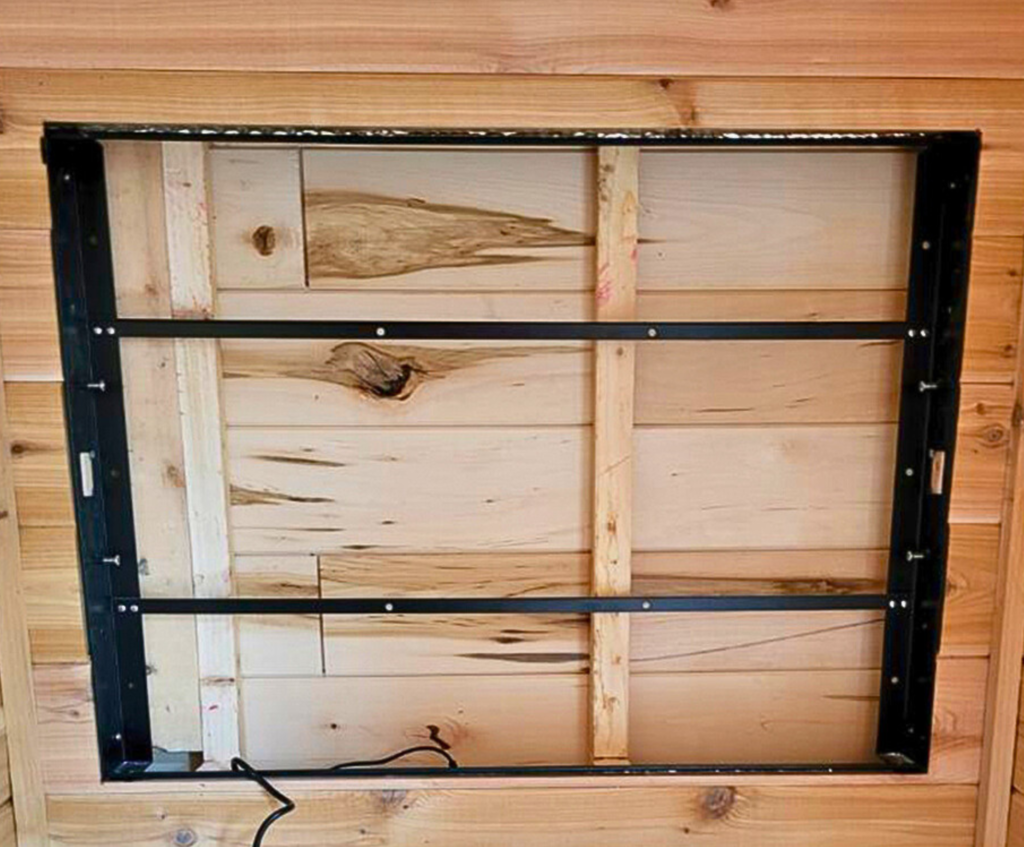 In-wall TV Bracket installed in the wall