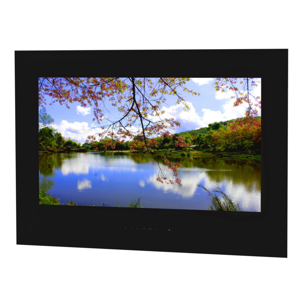 Ultra-bright Heat and Steam Resistant Black Frame Sauna Television