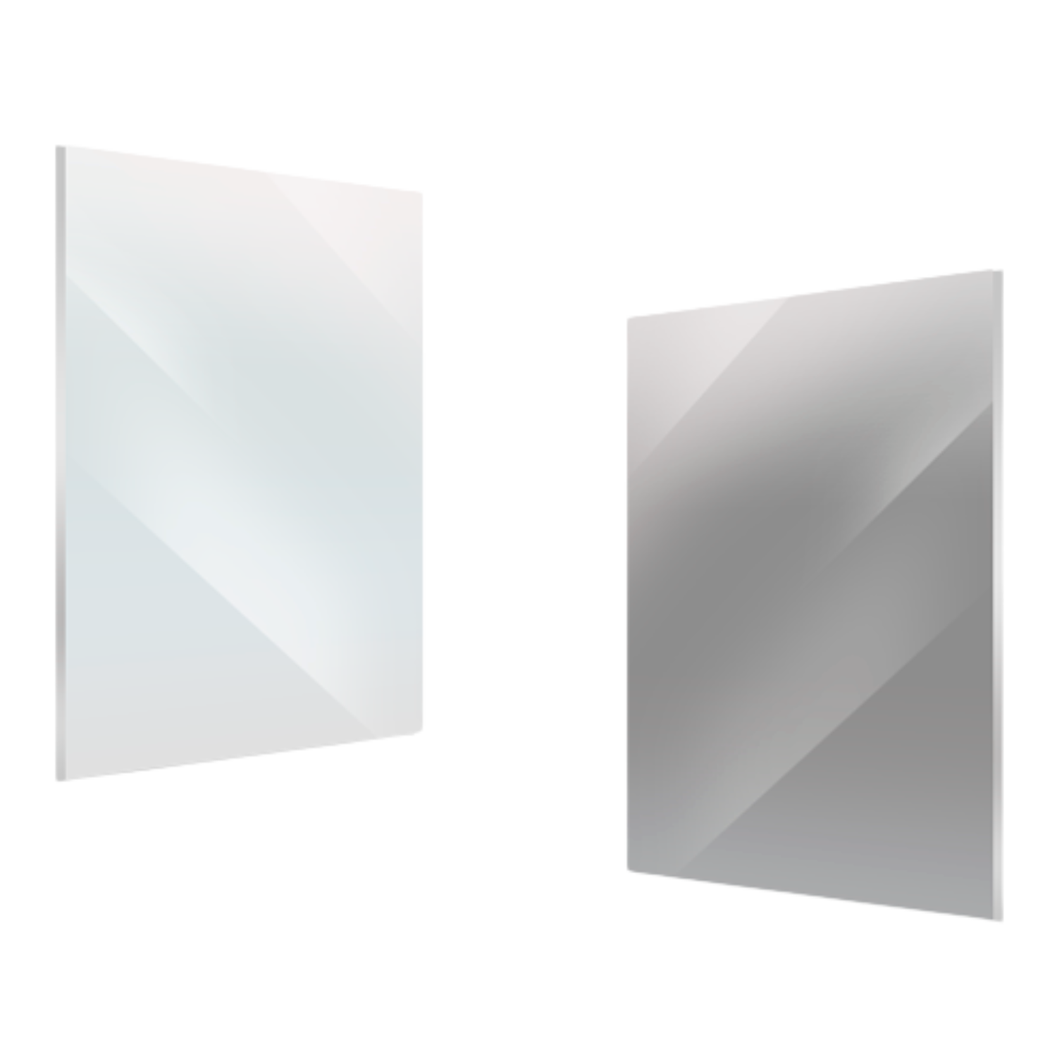 Dark graphite and light silver mirror options