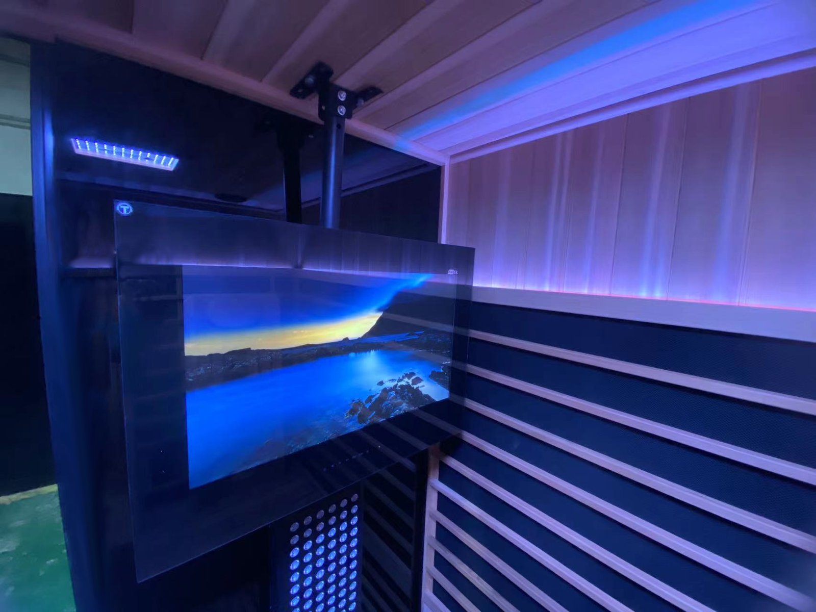 Sauna TV ceiling mount