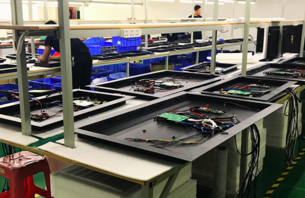 An image of the interior of the Parallel AV TV factory