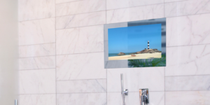 An in-wall shower television from Parallel AV