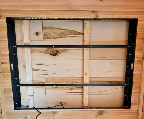 In-wall TV Bracket installed in the wall